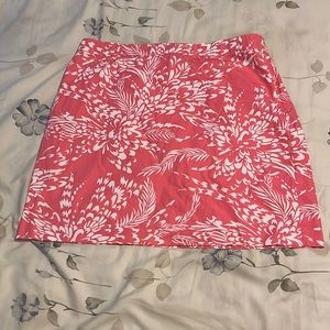 Preppy Pink and White A-Line Mini Skirt